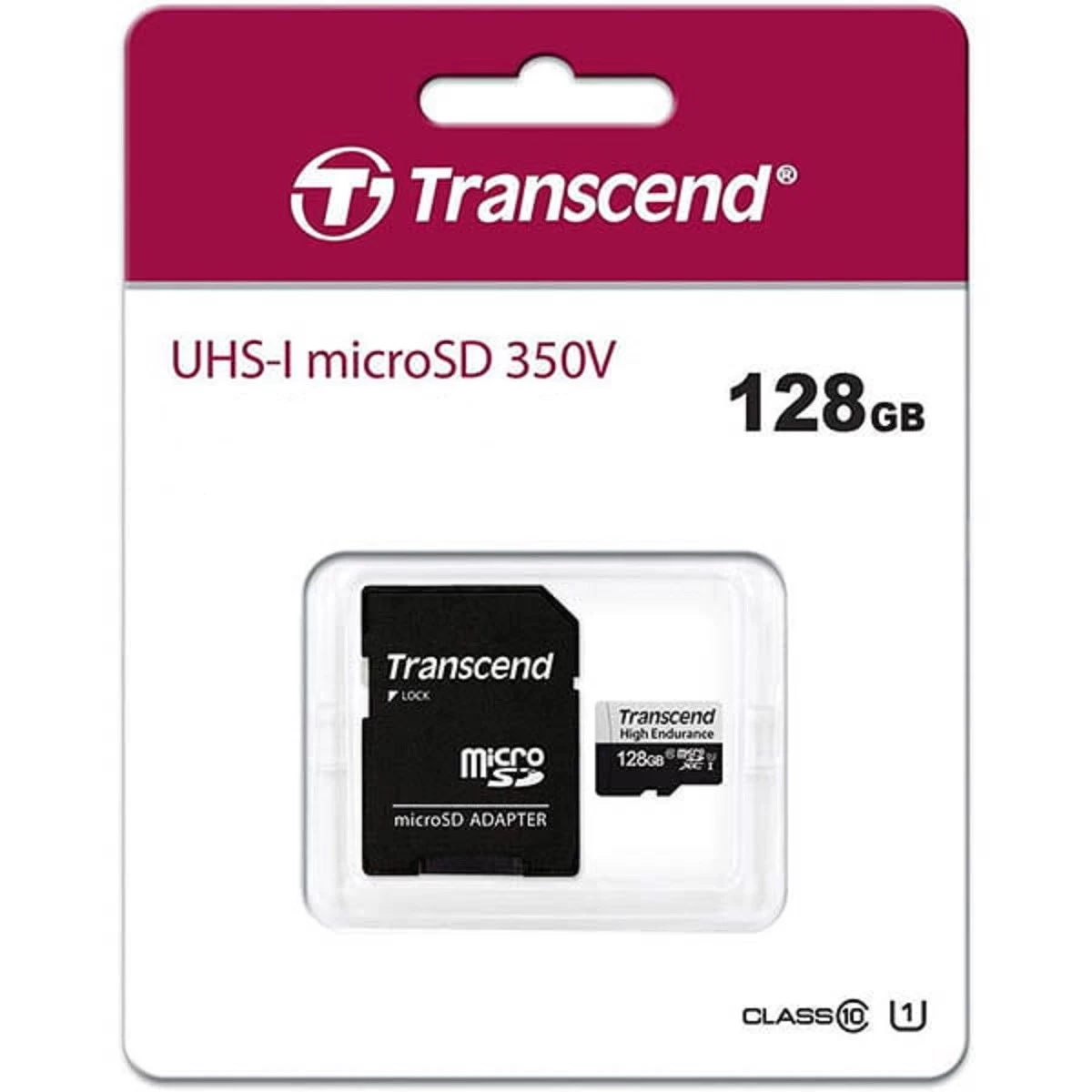 Transcend microSDXC 350V 128GB Micro SDXC Class 10 UHS-I U1 Memory Card
