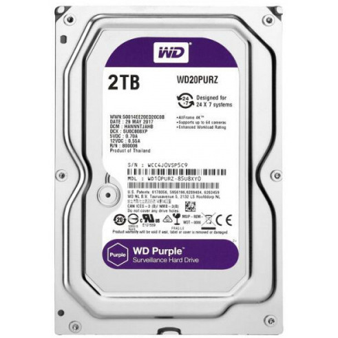 Western Digital Purple 2TB WD20PURZ Surveillance HDD